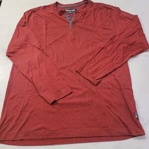 Men's Red Henley Shirt